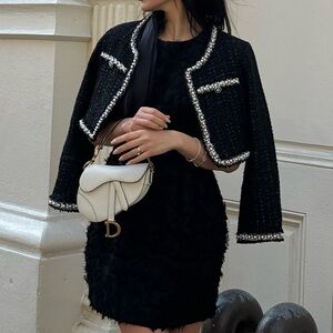 Storets tweed jacket in black. Size S/M🖤 brand new